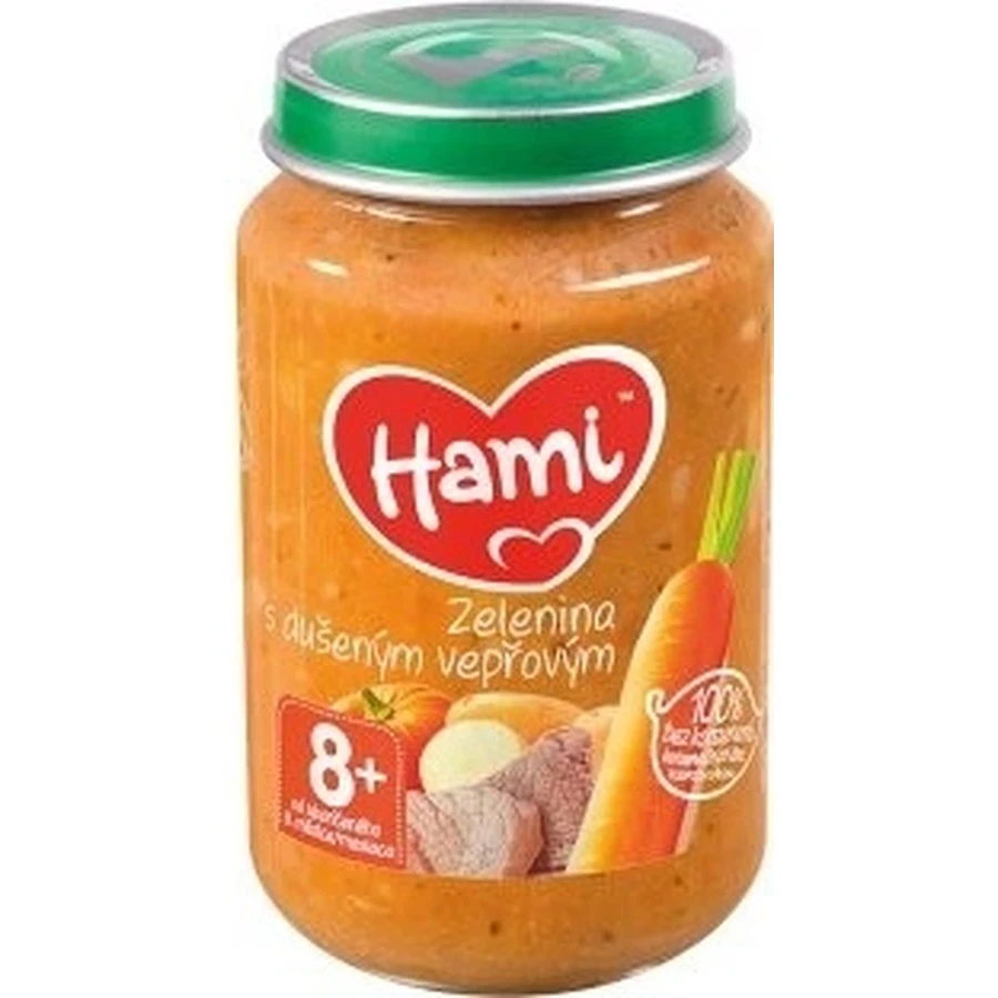 Hami Legume cu carne de porc înăbușită 1×200 g, de la sfârșitul celei de-a opta luni