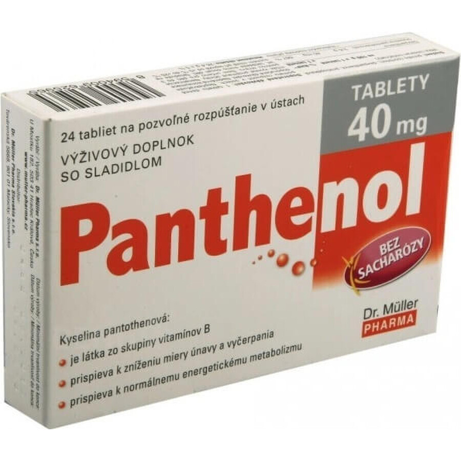 Dr. Müller PANTHENOL 40 MG 1×24 tbl, Nahrungsergänzungsmittel