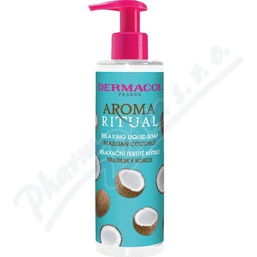 Dermacol Aroma Ritual Kokosnuss Brasilianische Flüssigseife 1×250 ml, Kokosnuss-Geschmack