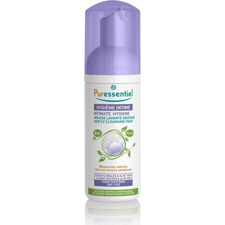 PURESSENTIEL ORGANIC Spumă de spălare intimă delicată 1×150 ml, spumă de spălare intimă