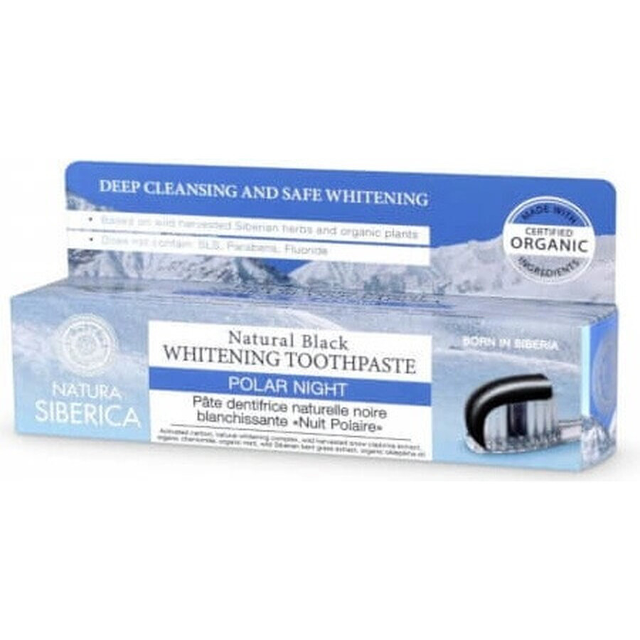 Natura Siberica blekende tandpasta zwart "Polar Night" 1×100 g, tandpasta