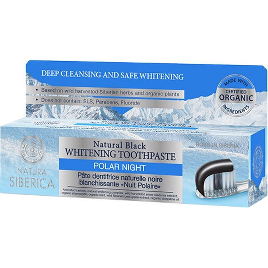 Natura Siberica blekende tandpasta zwart "Polar Night" 1×100 g, tandpasta