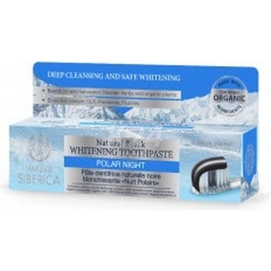 Natura Siberica blekende tandpasta zwart "Polar Night" 1×100 g, tandpasta