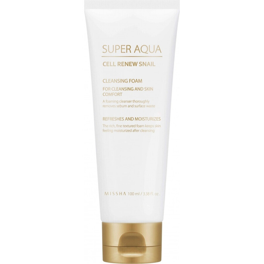 Missha Super Aqua Cell Renew Espuma Limpiadora de Caracol 100 ml 1×100 ml