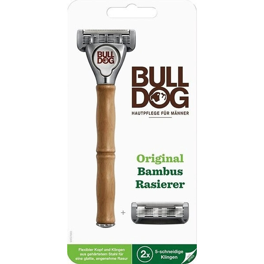 Rasiermesser Bulldog Bulldog Original Bamboo + 2 Ersatzköpfe Set 1×1, Rasiermesser + 2 Ersatzköpfe