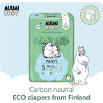 Muumi Baby Pants 5 Maxi+ 10-15 kg, confezione mensile di eco-pannolini 1×114pz, eco-pannolini