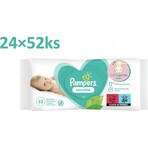 Pampers Sensitive Box Lingettes Sans Plastique 24x52pcs 24×52 pcs