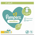 Pampers Sensitive Box Lingettes Sans Plastique 24x52pcs 24×52 pcs