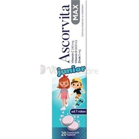 Ascorvita MAX junior - from 7 years 1×20 tbl, food supplement