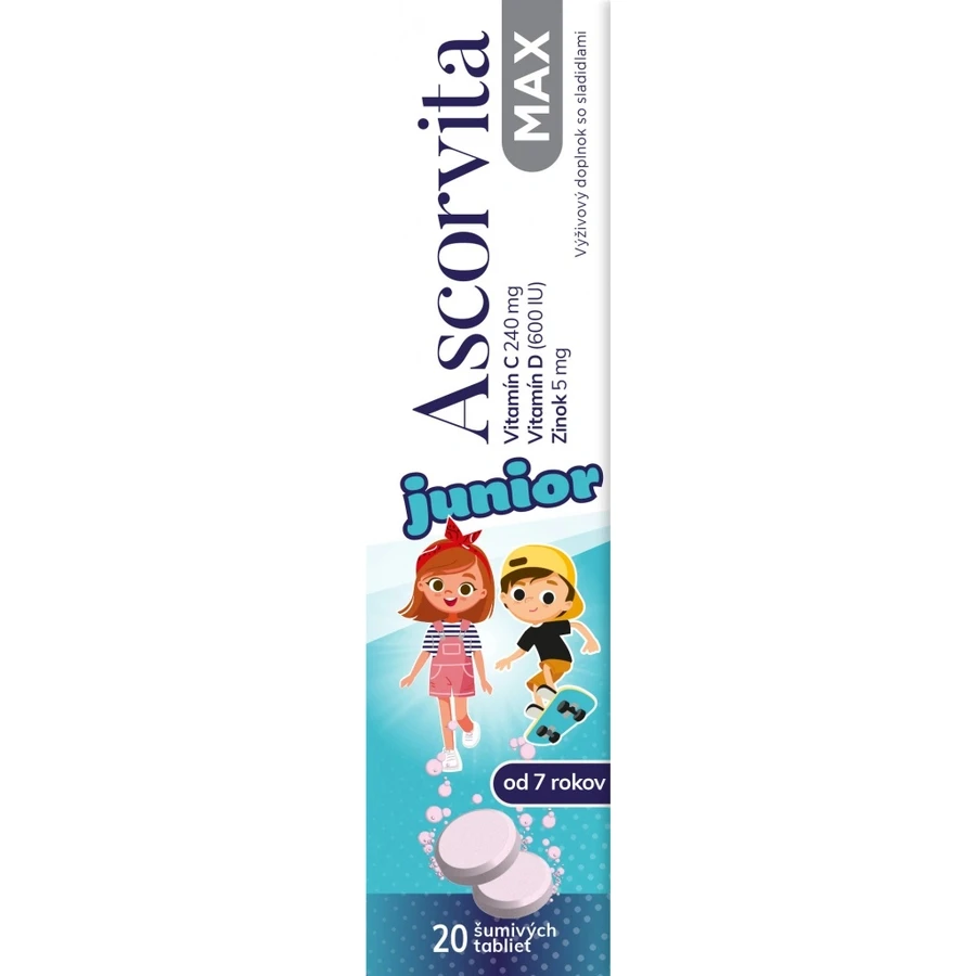 Ascorvita MAX junior - from 7 years 1×20 tbl, food supplement