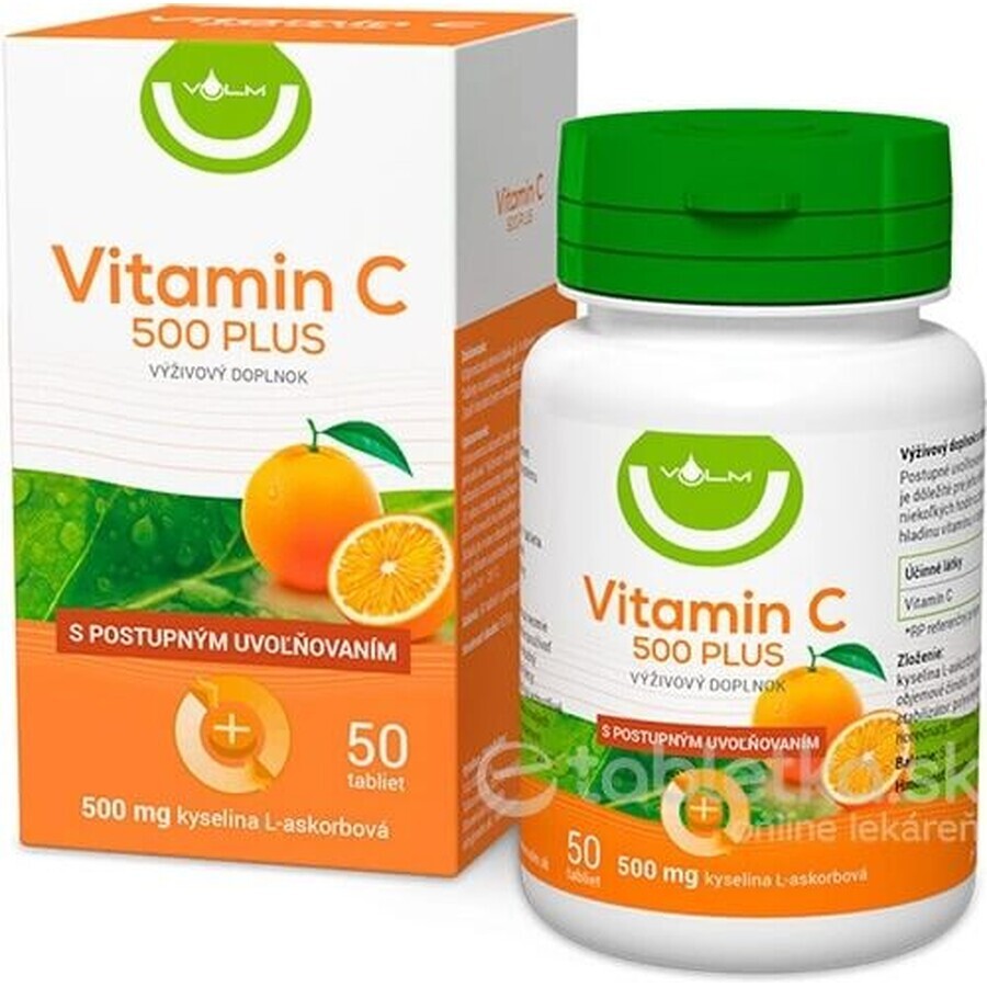 VULM Vitamina C 500 PLUS 1×50 tbl, vitamina C