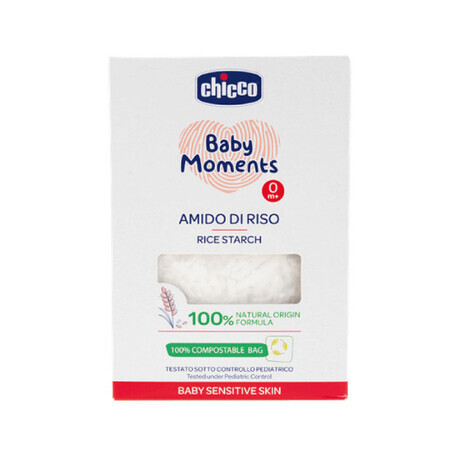 Baby Moments Sensitive dermatologisch rijstzetmeel voor in bad, 250 gram, +0 maanden, Chicco