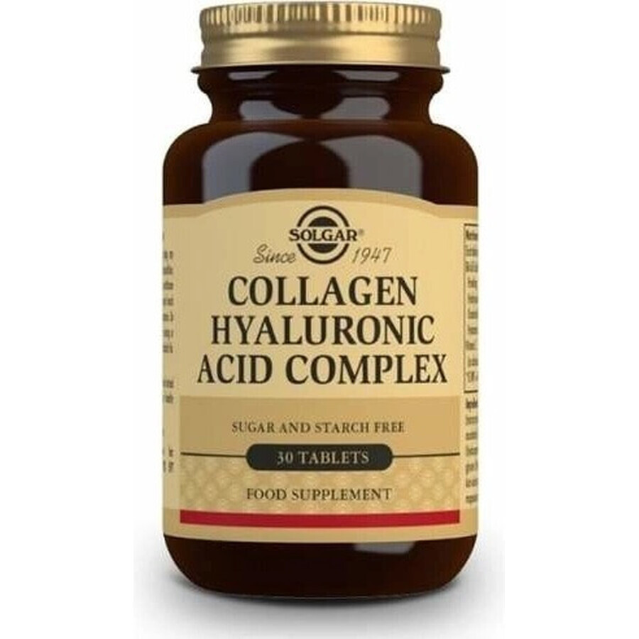 Solgar Collagen Hyaluronic Acid Complex Collagene e acido ialuronico 30 compresse 1×30 tbl