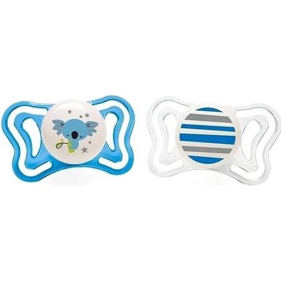 CHICCO Physio Light chupete de silicona para niños 2 pzs, 2-6 m + 1×2 pzs, chupete ortodóntico