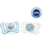 CHICCO Physio Light chupete de silicona para niños 2 pzs, 2-6 m + 1×2 pzs, chupete ortodóntico