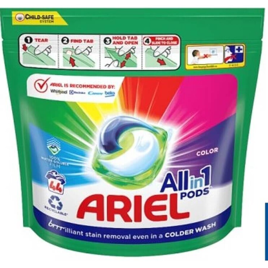 Ariel All-in-1 PODS Colour, Wash Gel Capsules, 44 Wash 1×44pcs, Wash Gel Capsules