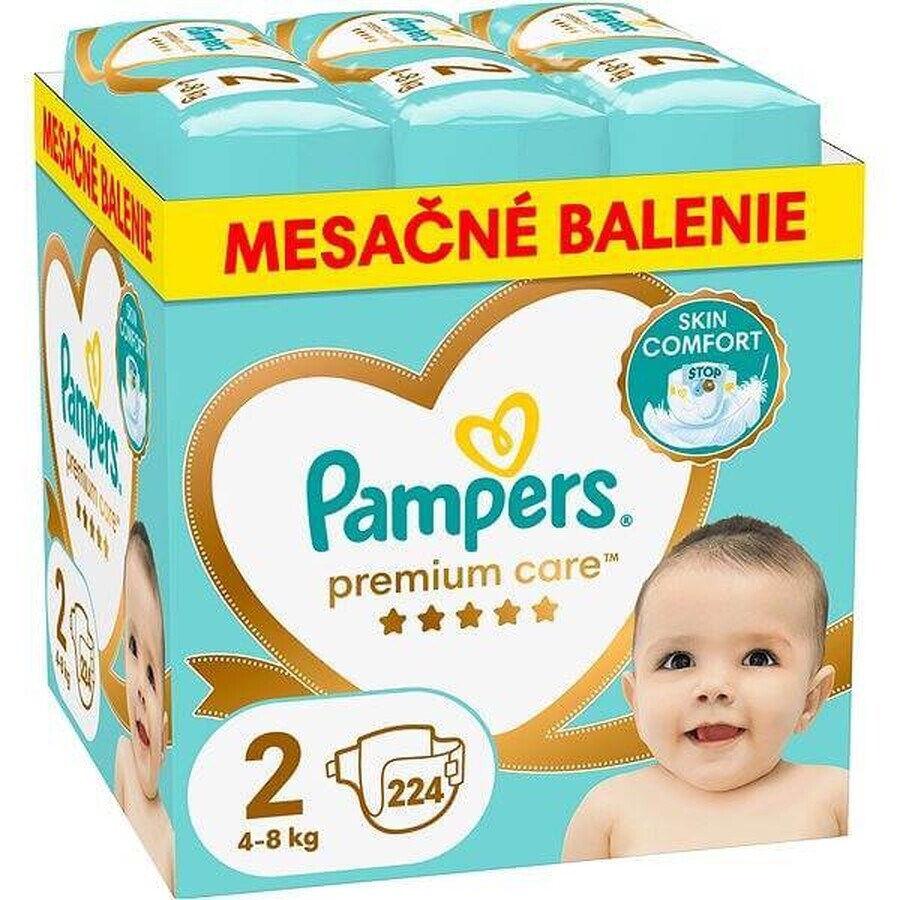 Pampers Premium MBP S2 224pcs (4-8kg) 1×224 pcs nappes