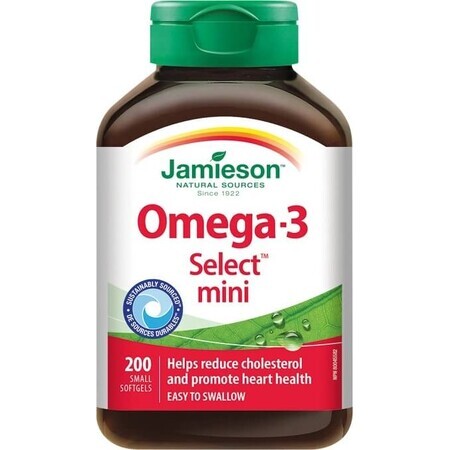 JAMIESON OMEGA-3 SELECT MINI 1×200 cps, food supplement