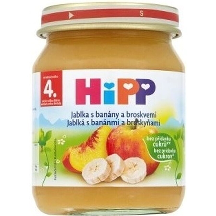 HiPP 100% Fruit Apples, Bananas and Peaches 1×125 g, fruit snack for kids