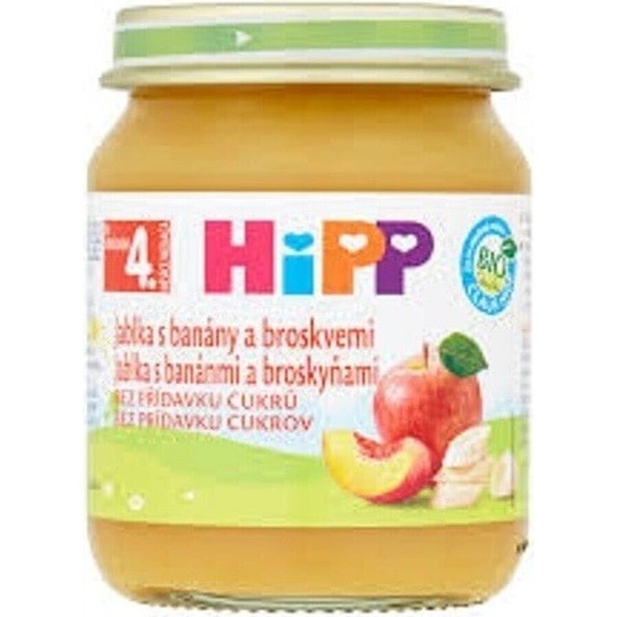 HiPP 100% Fruit Apples, Bananas and Peaches 1×125 g, fruit snack for kids