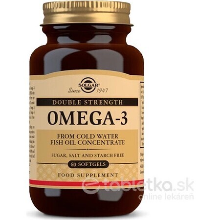 Solgar Omega-3 Dubbel Sterkte Koud Water Visolie 60 capsules 1×60 tbl