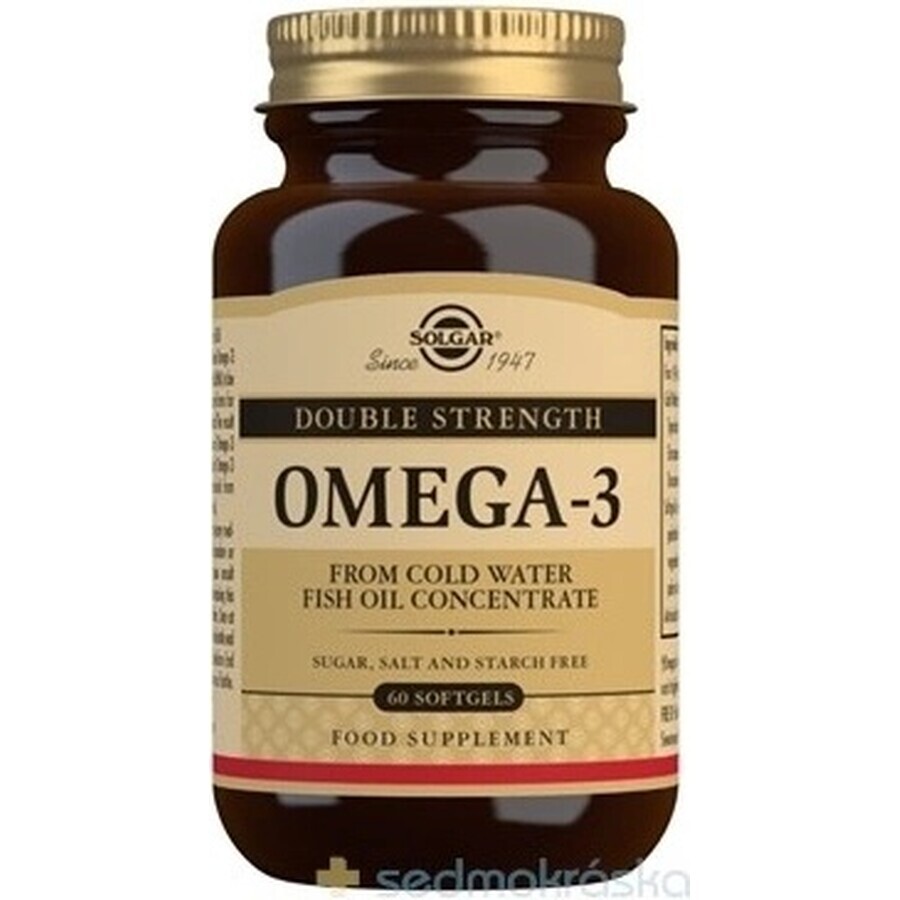 Solgar Omega-3 Dubbel Sterkte Koud Water Visolie 60 capsules 1×60 tbl