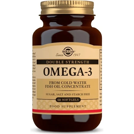 Solgar Omega-3 Olio di pesce d'acqua fredda a doppia forza 60 capsule 1×60 tbl