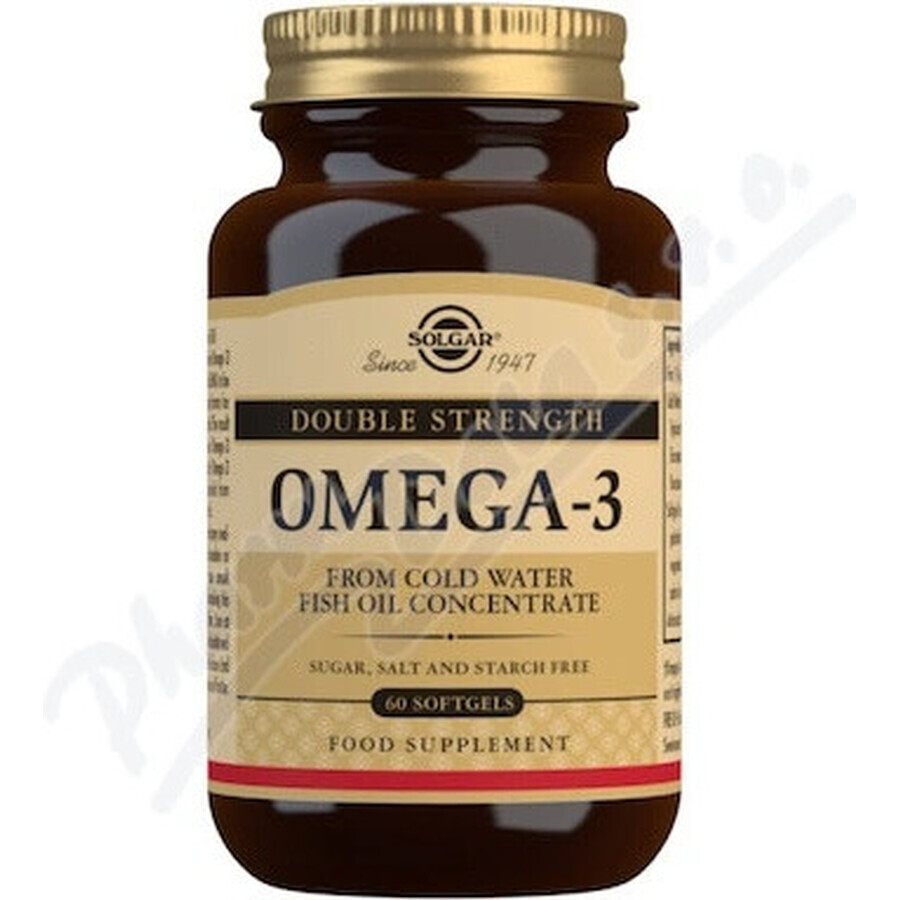 Solgar Omega-3 Dubbel Sterkte Koud Water Visolie 60 capsules 1×60 tbl