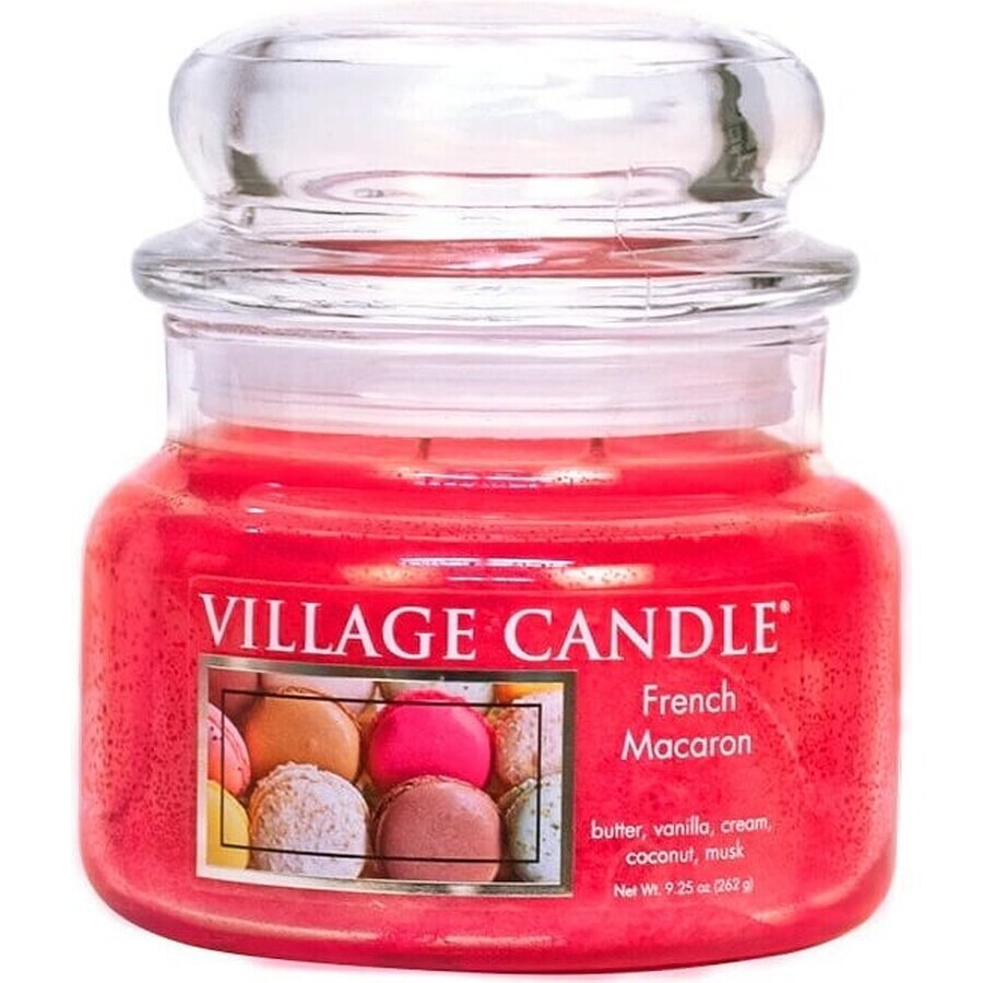 Village Candle Geurkaars in glas - French Macaroon, klein 1×1 st, geurkaars