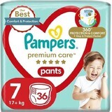 PAMPERS PREMIUM CARE DIAPER PANTS SIZE 7 17KG 36KS 1×36 buc, chiloți de scutec în mărimea 7