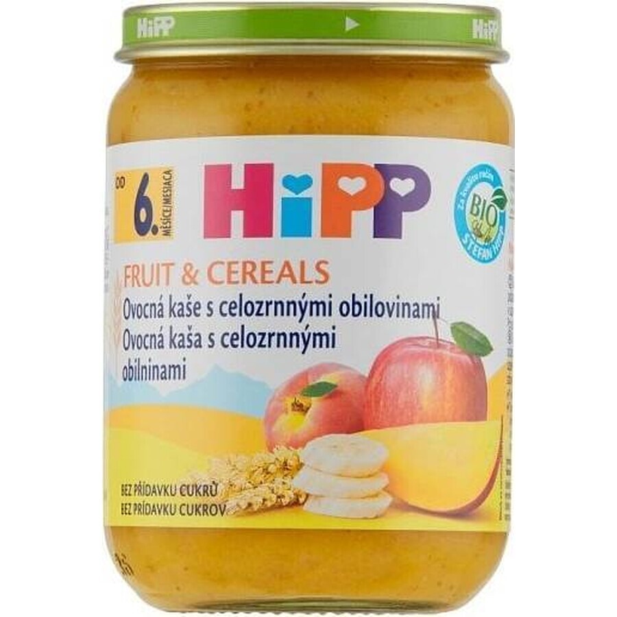 HIPP BIO Bouillie de fruits aux céréales complètes 1×190 g, hors-d'œuvre, 6m+