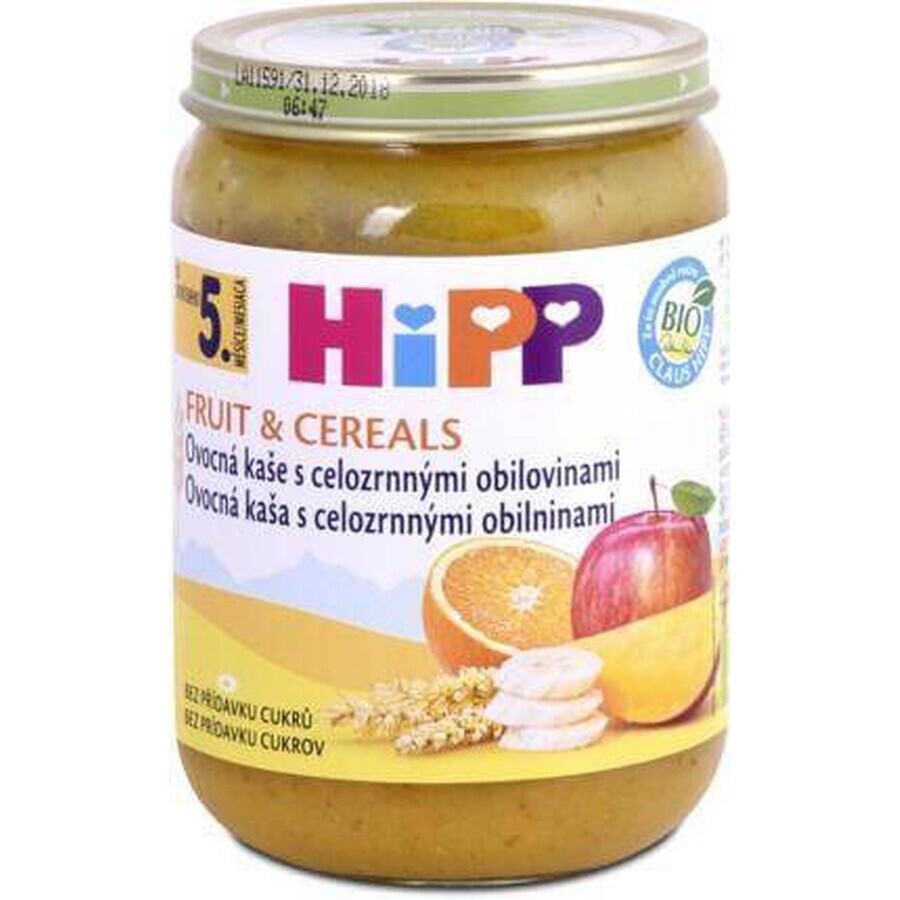 HIPP BIO Bouillie de fruits aux céréales complètes 1×190 g, hors-d'œuvre, 6m+