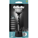 Rasoio Gillette Mach3 Charcoal + testine 6pcs 1×1, rasoio