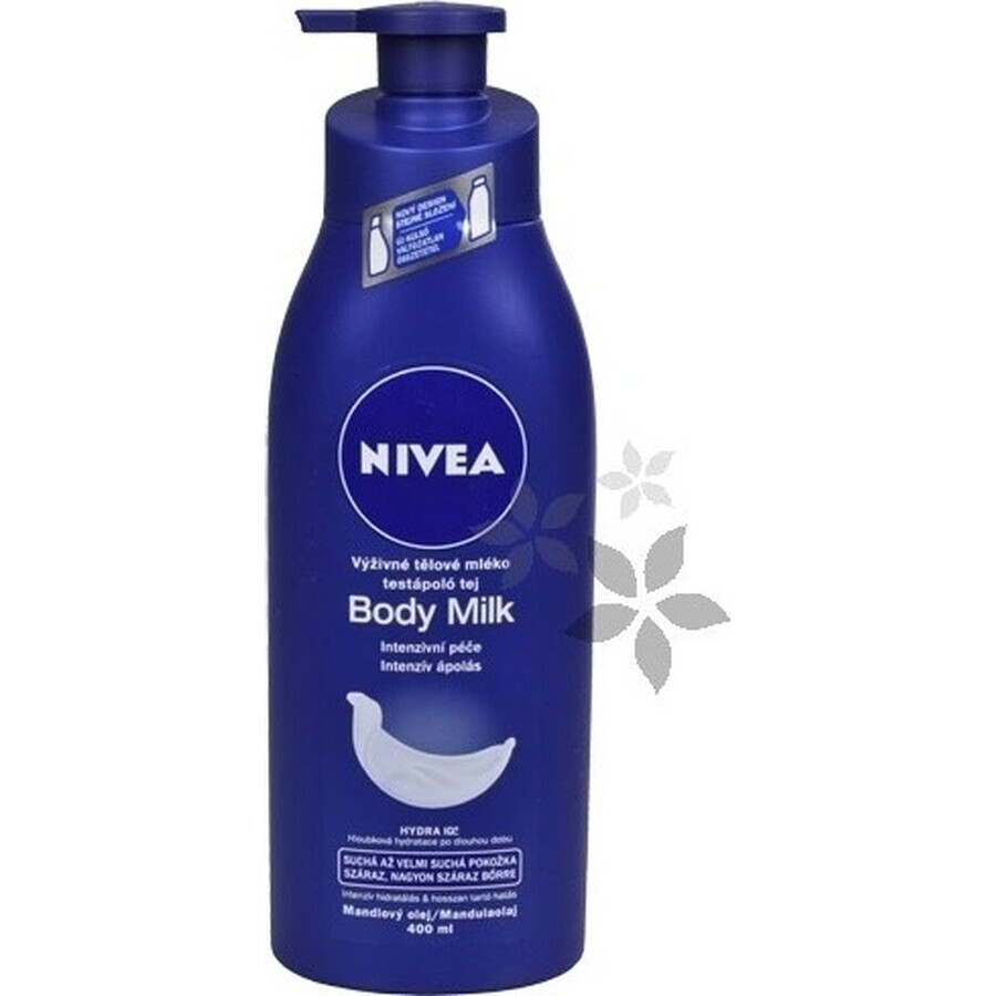 NIVEA BODY MILK - DRY SHEATH 1×400 ml, îngrijire de lungă durată