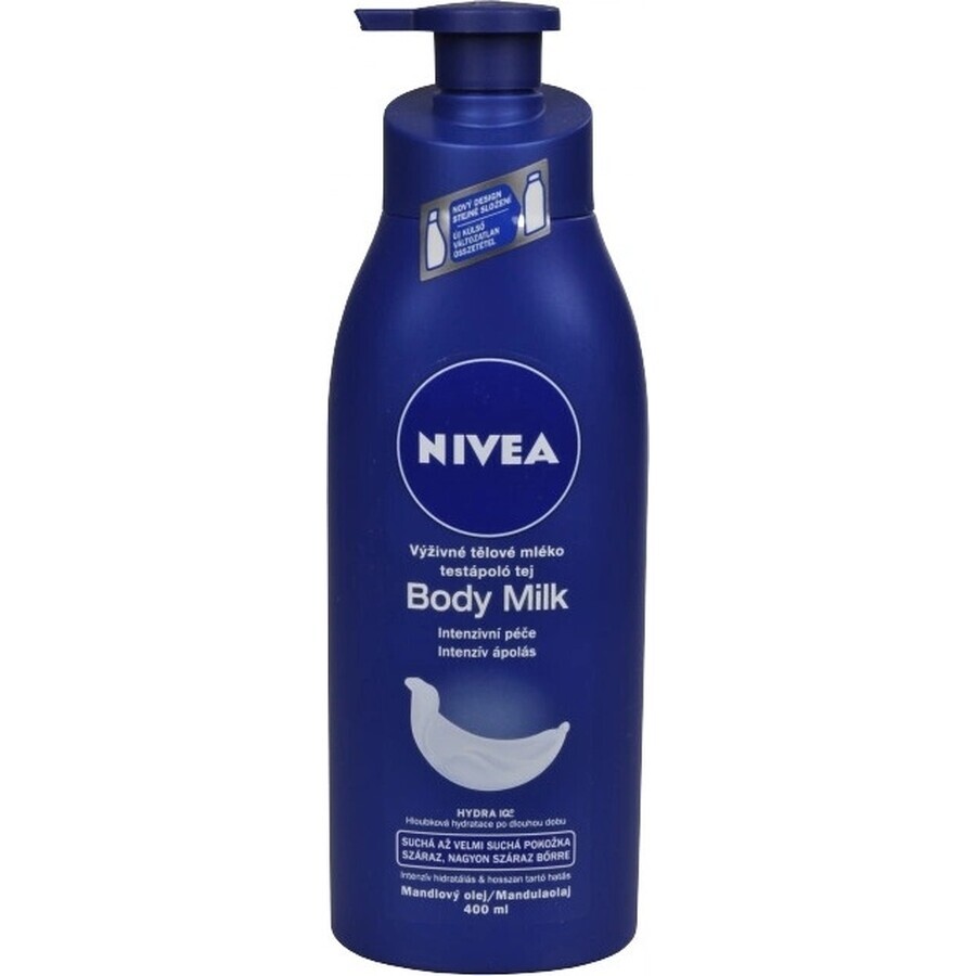 NIVEA BODY MILK - DRY SHEATH 1×400 ml, îngrijire de lungă durată