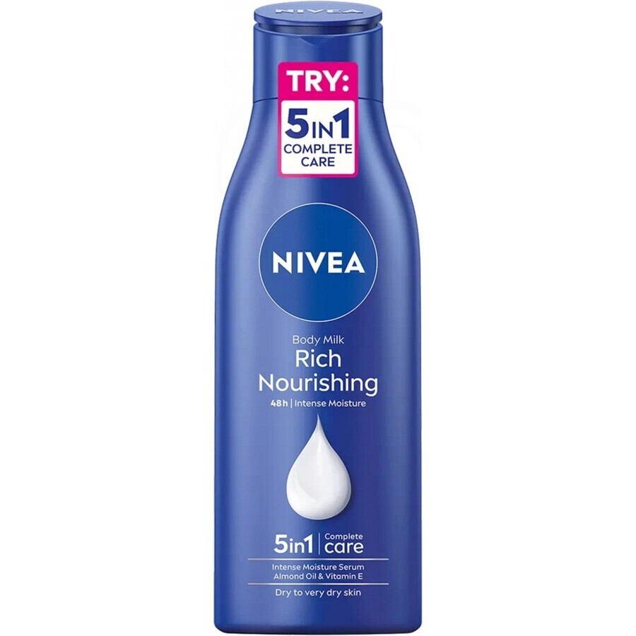 NIVEA BODY MILK - DRY SHEATH 1×400 ml, îngrijire de lungă durată