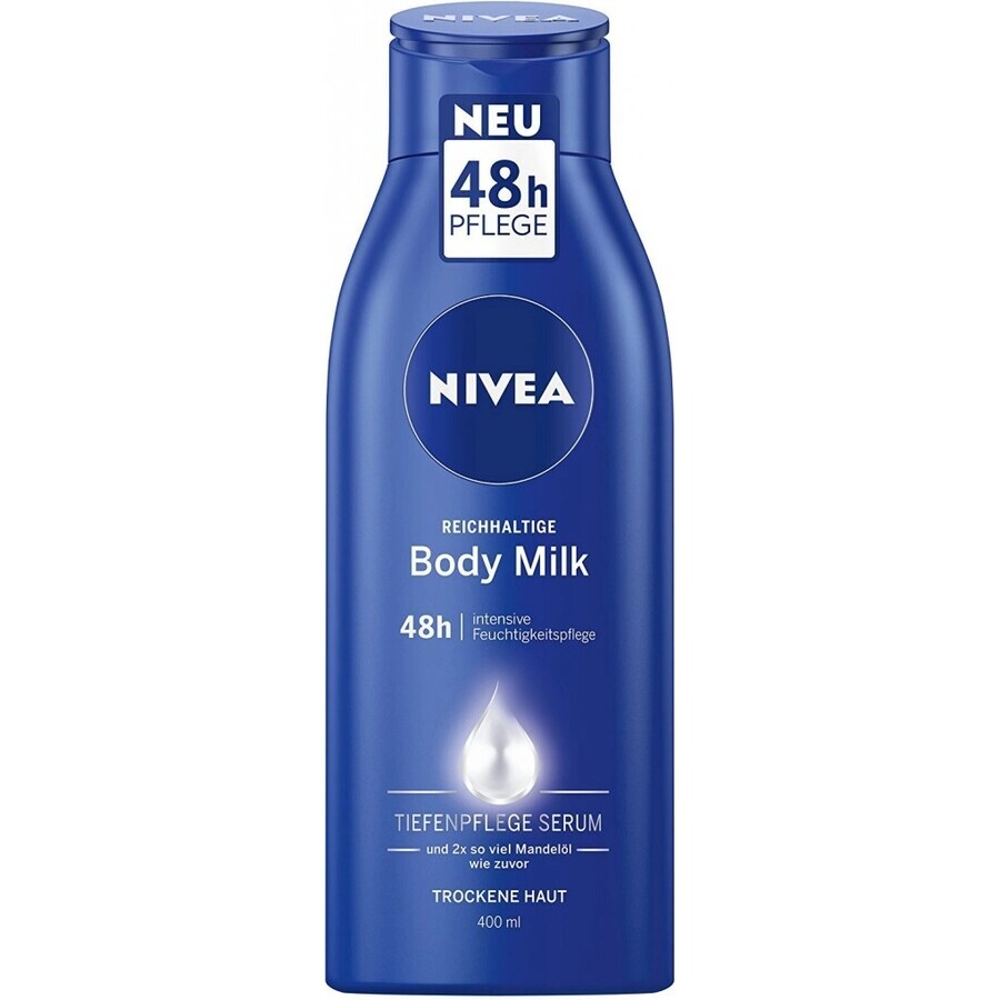 NIVEA BODY MILK - DRY SHEATH 1×400 ml, îngrijire de lungă durată