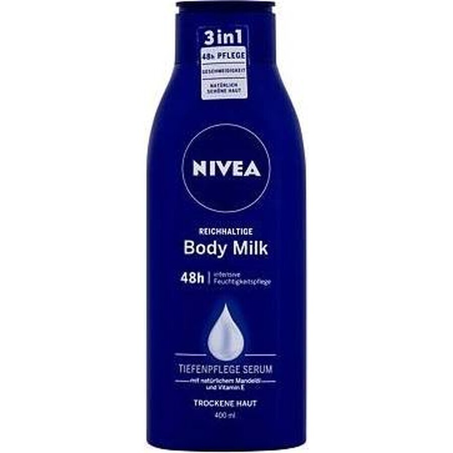 NIVEA BODY MILK - DRY SHEATH 1×400 ml, îngrijire de lungă durată