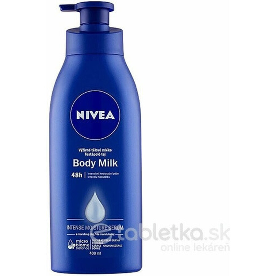 NIVEA BODY MILK - DRY SHEATH 1×400 ml, îngrijire de lungă durată