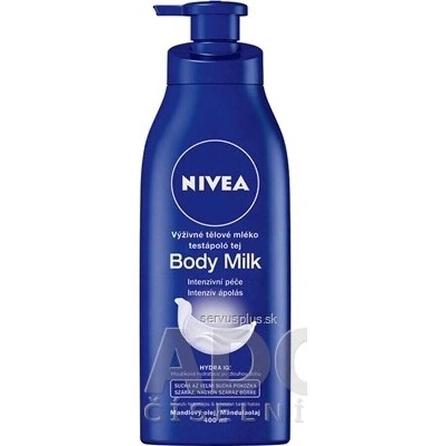 NIVEA BODY MILK - DRY SHEATH 1×400 ml, îngrijire de lungă durată