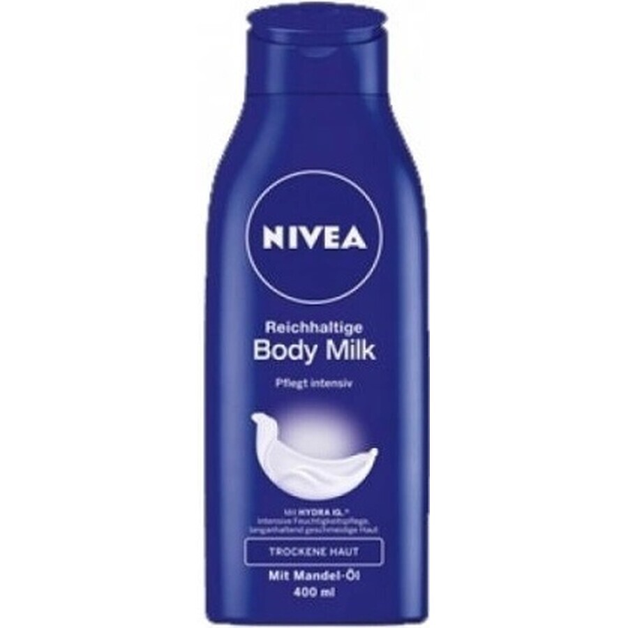 NIVEA BODY MILK - DRY SHEATH 1×400 ml, îngrijire de lungă durată