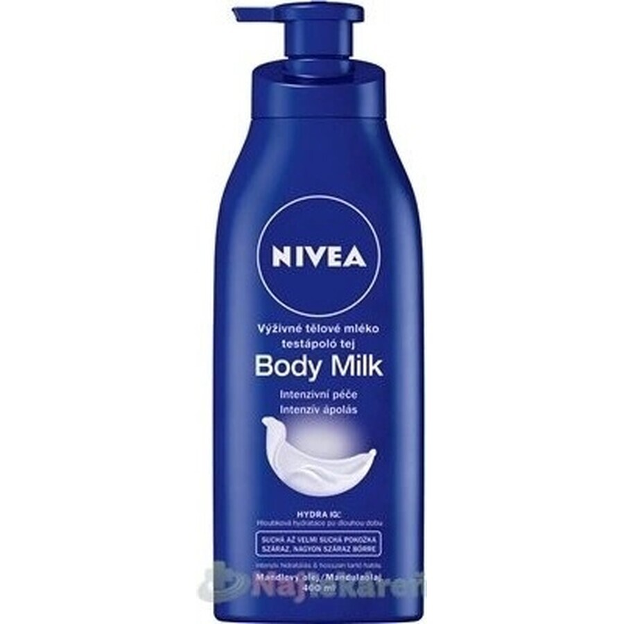 NIVEA BODY MILK - DRY SHEATH 1×400 ml, îngrijire de lungă durată