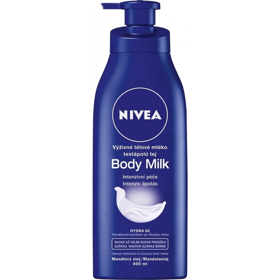 NIVEA BODY MILK - DRY SHEATH 1×400 ml, îngrijire de lungă durată