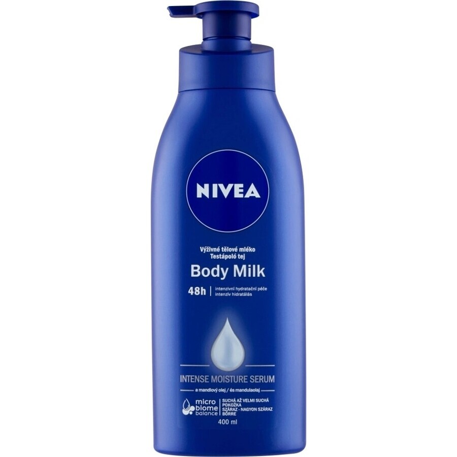 NIVEA BODY MILK - DRY SHEATH 1×400 ml, îngrijire de lungă durată