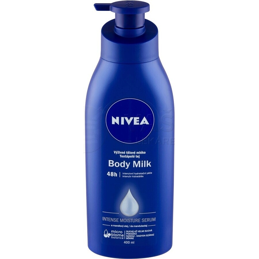 NIVEA BODY MILK - DRY SHEATH 1×400 ml, îngrijire de lungă durată