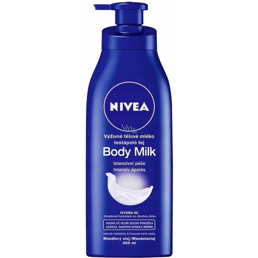 NIVEA BODY MILK - DRY SHEATH 1×400 ml, îngrijire de lungă durată