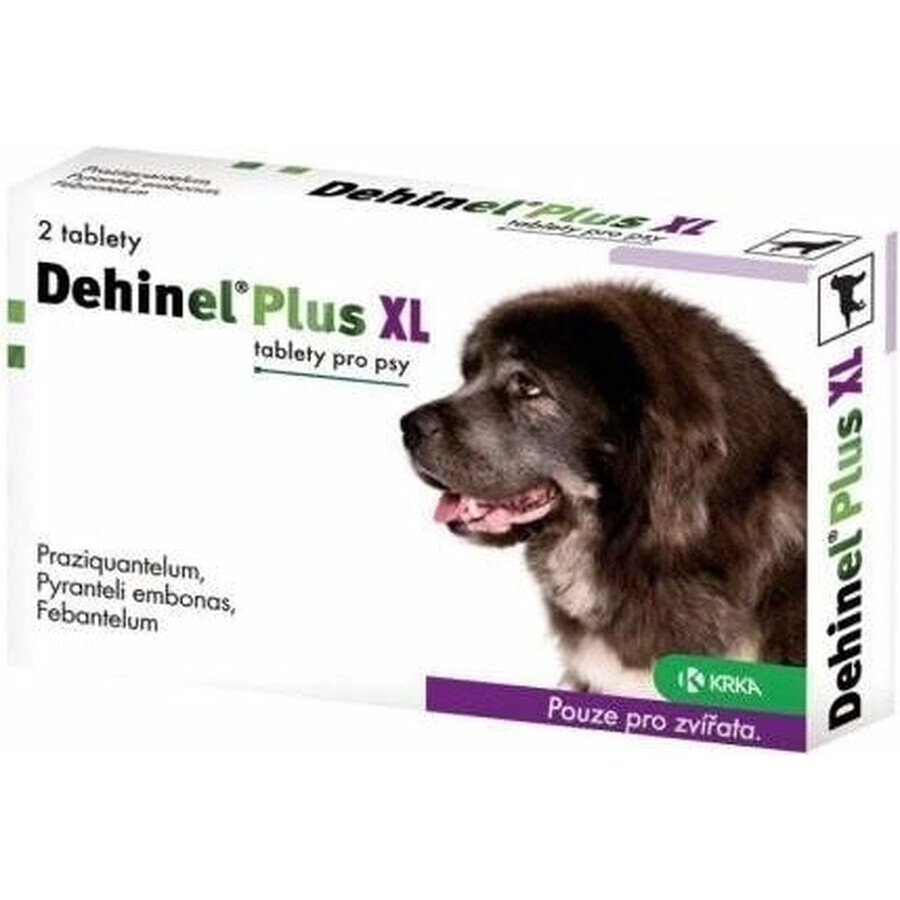 DEHINEL PLUS XL 2TBL A.U.V. 1×2 tbl, geneesmiddel voor honden