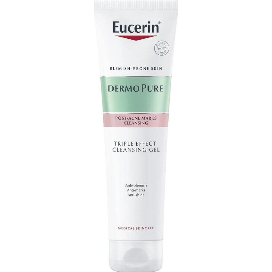 Eucerin DERMOPURE Gel de curățare exfoliant cu acțiune triplă 1×150 ml, Gel de curățare