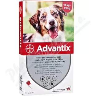 Advantix Spot-on pentru câini de la 10 la 25 kg 1×2,5 ml, pipetă