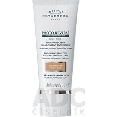 INSTITUT ESTHEDERM PHOTO REVERSE Farbige Creme mit Schutz vor Pigmentflecken SPF 50+ (mittelbeige) 50 ml 1×1 St., Creme